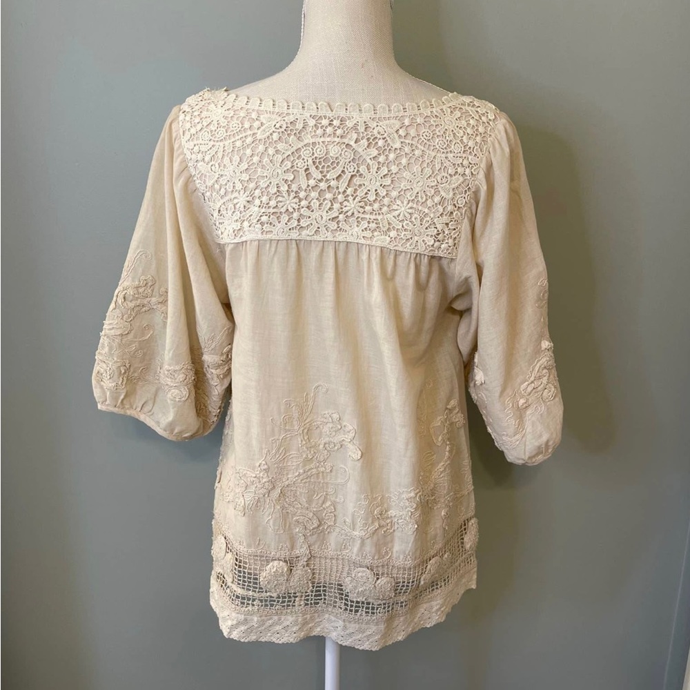 Sundance Lace & Embroiled Boho Top - Picture 2 of 6